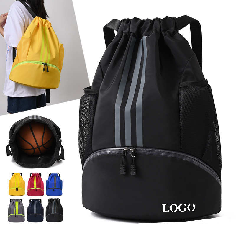 Heavy duty basketball drawstring backpack – Security Services